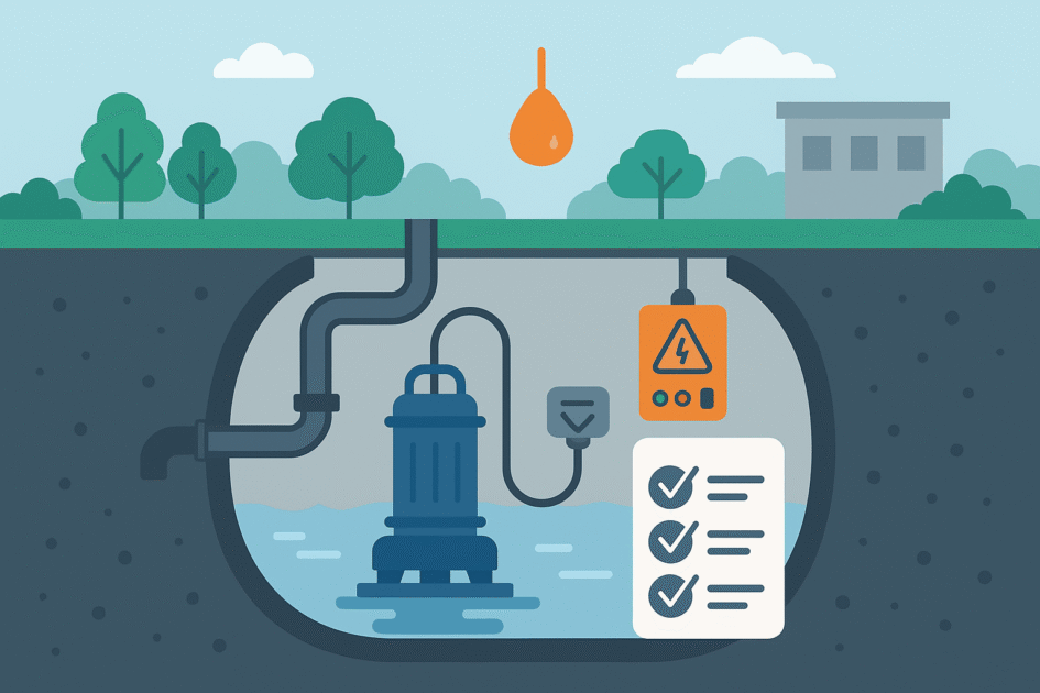 Checklist: przegląd pomp w przepompowni przed sezonem deszczowym Pompa 1 945x630